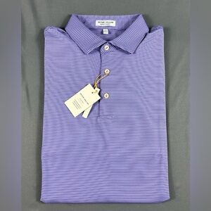 Peter Millar Golf Shirt Polo CS Summer Comfort Golf Shirt Polo Large Purple